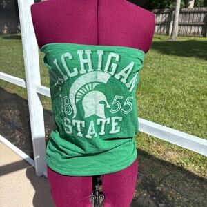 Michigan State Spartans Strapless Tube Top Shirt size M